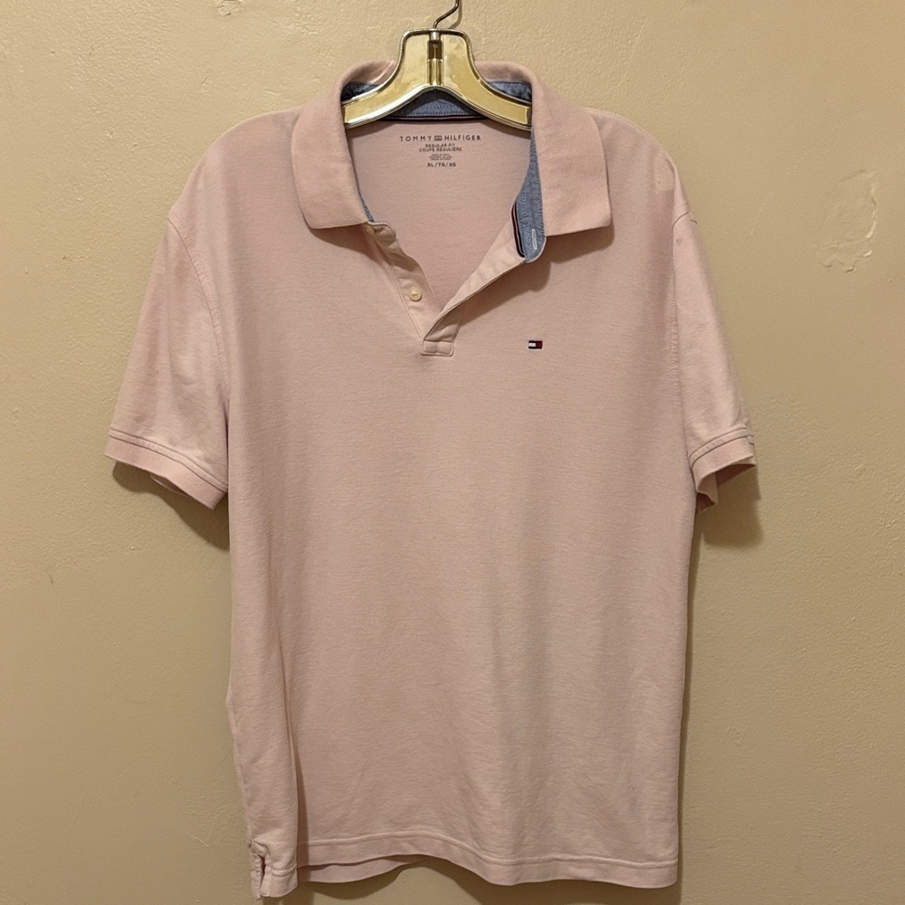 Tommy Hilfiger Men's Soft Pink Polo Shirt